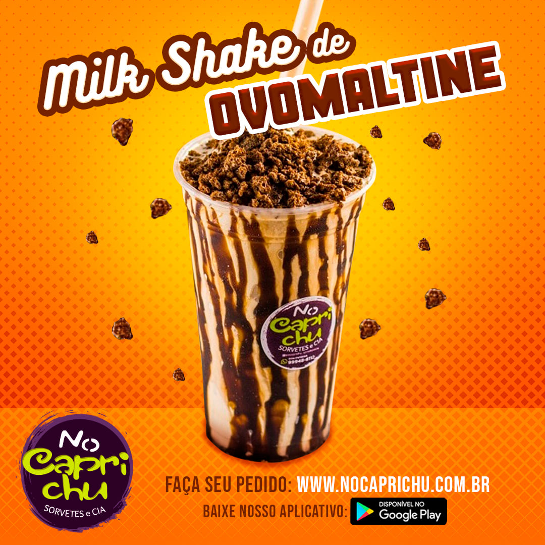 arte para rede social milkshake